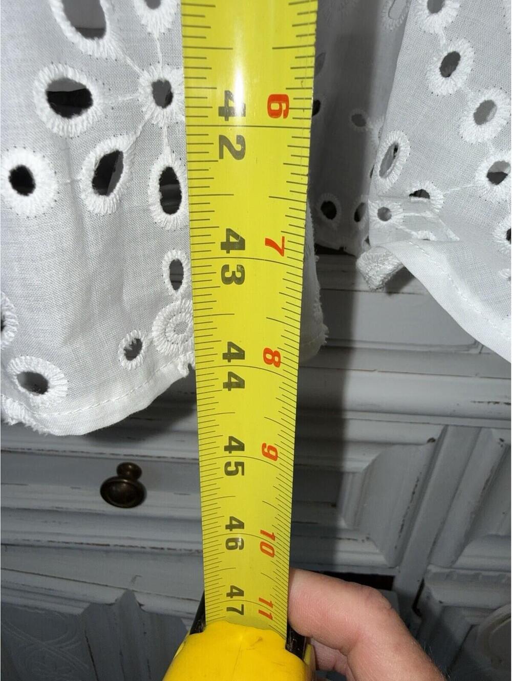 Liz Claiborne Womens V Neck Eyelet Euro Summer Dress cottagecore - Picture 8 of 9